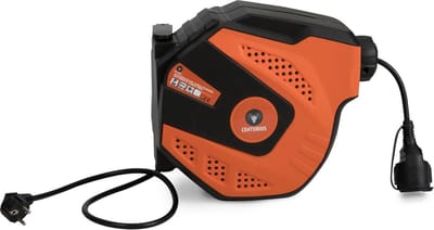 Automatische Stroomhaspel – 15 m Kabel × 2300 W | IP42 – Zwenkbaar Wandmontage – Geïntegreerde Rem & Overbelastingsbeveiliging – Flexibel, Veilig & Georganiseerd
