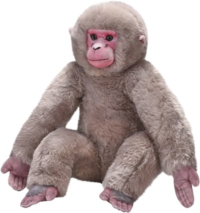 Wild Republic Japanse makaak knuffel - 40 cm - pluche knuffel - apen - knuffeldieren