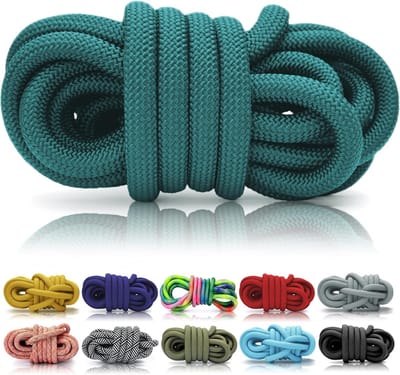 SnelShoppen - 5m PPM Touw 10mm Petrol - Polypropyleen Multifilem Gevlochten Koord voor Hondenlijnen, Tuin, Outdoor, Lichtbestendig, Ondersteunt Drijfv