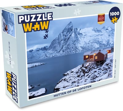 Puzzel Hutten op de Lofoten - Legpuzzel - Puzzel 1000 stukjes volwassenen