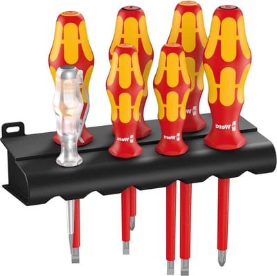 160 i/165 i/7 Rack schroevendraaierset Kraftform Plus Serie 100 - schroevendraaierset met spanningszoeker - 7 delig