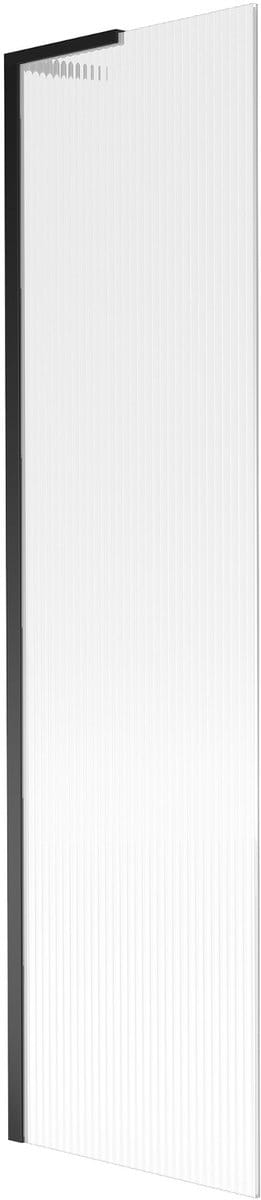 Mexen Next L badwand 1-vleugelig 50 x 150 , strepen, zwart - 895-050-000-03-09-70