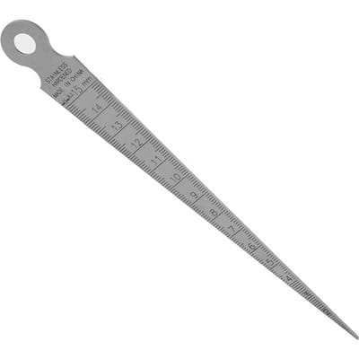 Taper Gauge Roestvrij Staal Wig Lasnaad Gauge Spleet Gat Inspectie Meetliniaal 1?15 mm gray