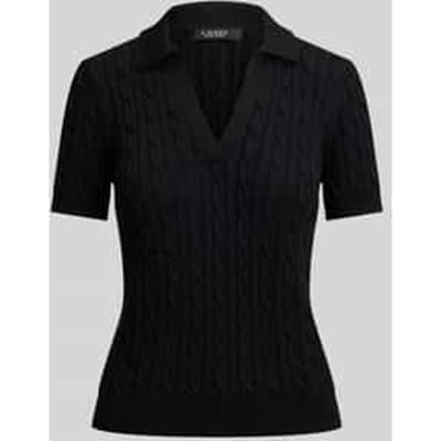 regular fit poloshirt van geweven katoenmix