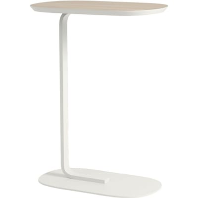 Muuto Relate Side Tafel - eiken/wit - 73,5 cm