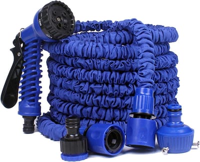 Tuinslang Uitrekbaar - Flexibele Slang - Tuin Water Geven - Expandeert Tot 3x - 30 Meter - Blauw
