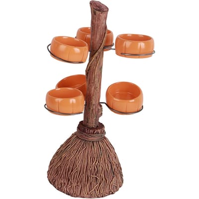 Halloween Hars Pompoen Kommen Op Bezems voor het Serveren van Snacks Salade Fruit Halloween Feestartikelen