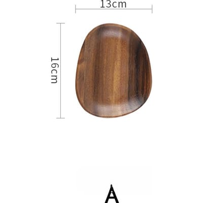 Houten Koffie Thee Dienblad Irregulair Serveerbord Acacia Hout Schaal voor Fruit Snacks Schoteltje Dessert Plantenbak Houder Huis Hotel brown