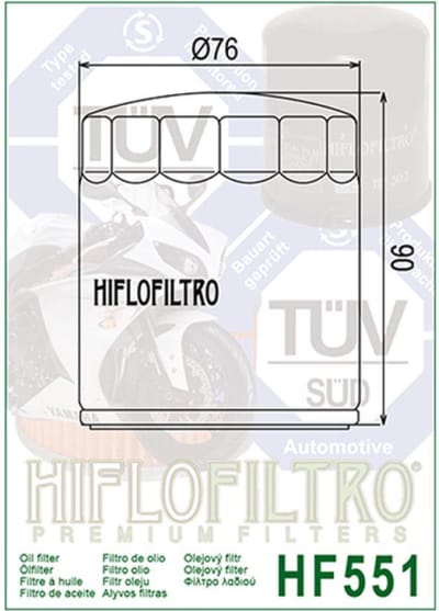Hiflofiltro-oliefilter voor Moto Guzzi 1100 California Classic Touring 2006-2012, nieuw