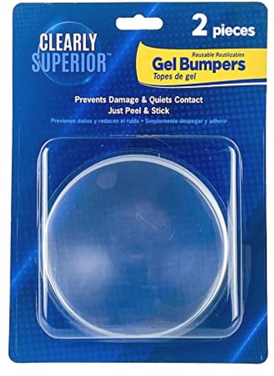 Ronde Gel Bumpers - 2 Pack Groot 3.5" x .55" - Bescherm Wanden en Verminder Lawaai