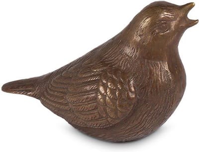 Mini - Asbeeld Dieren Urn Voor Uw Geliefde Dier Vogel in brons - Kat - Hond - Paard - Konijn