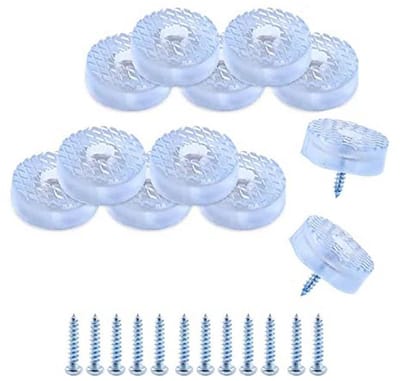 Rubberen Voetjes Voor Meubels - 12 Stuks Schroefbare Ronde Pads Met Schroeven