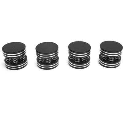 4 PIÈCES Pointes d'enceinte à ressort Pieds amortisseurs de son pour Amplificateur HiFi Enceinte Platine Lecteur Argent noir