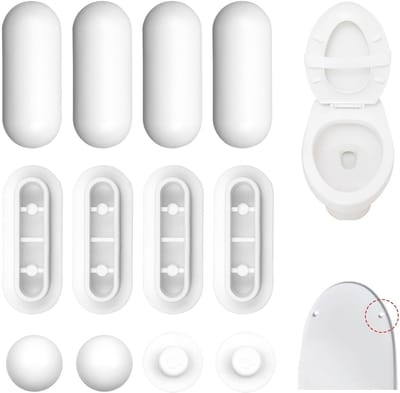 Dailygoods- Wc Brilbufferset 12-delig - Toiletbril - Schokdempers