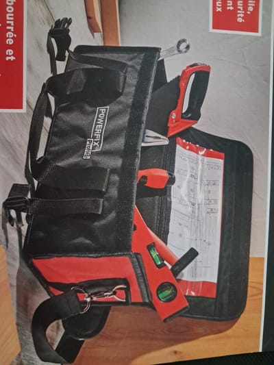 Powerfix Gereedschapstas - Met draagriem - Documentenvak - 15 L - 43 x 17 x 17 cm