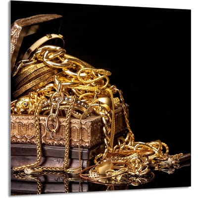 TMK ArtDeko - Snijplank - Glas - 60x65cm - Goud