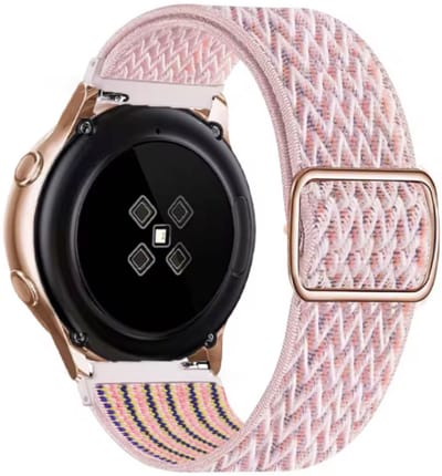 Innerlight® 20mm Smartwatchbandje Nylon Roze - Roze smartwatchbandje - Nylon Horlogebandje geschikt voor Samsung Galaxy Watch 7 / 6 / 5 / Pro / 4 / 3 / Active 2 - Polar Ignite / Unite – Huawei
