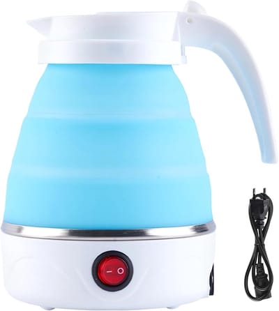 Opvouwbare Waterkoker 0.6L - Portable Reis Waterkoker - Compact en Licht - Ideaal voor Kamperen en Reizen
