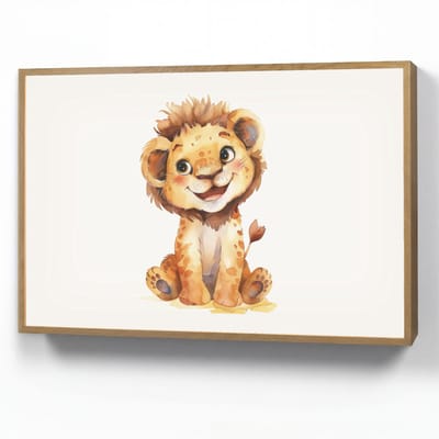 Nachtlampje 90x60 cm - Kinder lamp - Leeuw - Baby dier - Tafellamp kinderkamer draadloos - Slaapkamer lampje - Bedlamp kinderen - Kinderlampje - Wandlamp babykamer - Nachtlampjes