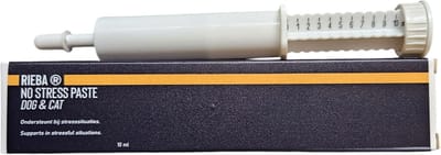 Rieba® No Stress Pasta 10 ml - Stress hond - Stress kat - Ter ondersteuning bij stresssituaties – Kalmerend - Vuurwerk – Onweer - Onderweg – Reizen – Dierenarts – Slapen
