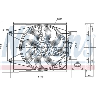 Koelventilatorwiel, motorkoeling NISSENS 85744