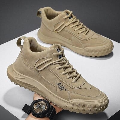 Heren Herfst en Winter Sport Naaktlaarzen Comfortabele Lichtgewicht Werkschoenen Ademende Modetrend Sportlaarzen Bionische Laarzen 44 gray