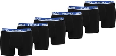 HEAD - Boxershort Heren - 6 Stuks - Maat XL - Zwart/Blauw - Onderbroeken Heren