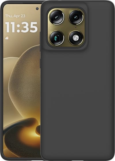Just in Case hoesje geschikt voor Motorola Signature Hoesje Siliconen - Flexibele Case - Zwart