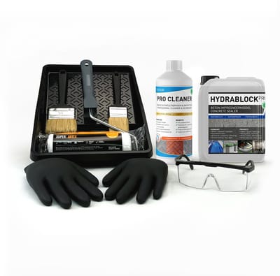 Clean, Prep & Protect Impregneerkit > Beton 10m² = Hydrablock Pro 2,5L impregneermiddel + Betonreiniger 1L * Nano Sealer, Kelder impregneren en 100% Waterdicht maken