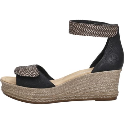 Rieker Sandalen Hak Sandalen Hak - Zwart - Maat 40