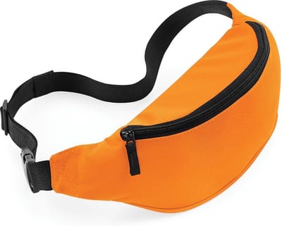 Bagbase Heuptasje/buideltasje - 2x - oranje - 38 x 14 x 8 cm - festivaltasjes - Reis/vakantie/wandel tasje