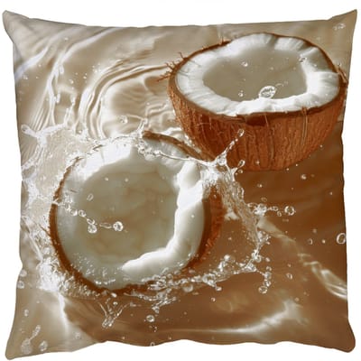 Sierkussens - Kussentjes Woonkamer - 50x50 cm - Kokosnoot - Water - Beige - Spetters