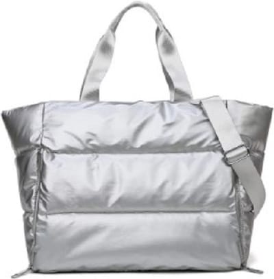 Sporttas voor dames - strandtas met rits - fitnessmathouder - Montreal - WiMa - Zilver -