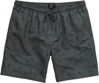 JAY-PI - Heren - Zwemshorts beachwear elastische band minimalistische print - Bosgroen - Maat 3XL