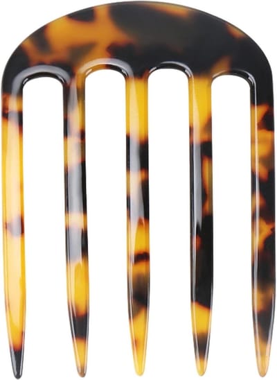 Zijdelingse Haarkam - Franse Kam - Haar Styling - Stevige Grip - 6.8 x 4.9 cm - Zwart