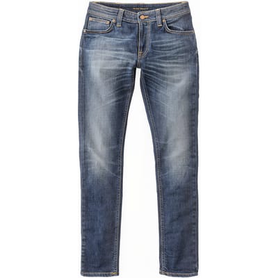 Nudie Jeans Skinny Lin Dark Double Indigo Maat: W26L30 | Slim Jeans Outlet | Dames