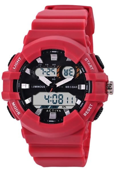 Activa X Invicta Digital ACW496-006 Heren Horloge - Quartz Uurwerk - Plastic met zwarte Wijzerplaat - 50mm