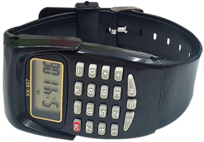 Dailygoody - Fashion Design Rekenmachinehorloge - LCD-display - Eenvoudig in gebruik - Zwart - Voor studenten en zakenmensen - Handig voor dagelijkse