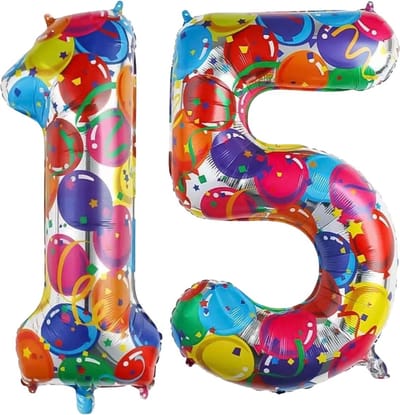 Cijfer Ballonnen Ballon Cijfer 15 Verjaardag Versiering Feest Helium Ballonnen Cijferballon Folieballon Kleur Xl Formaat