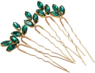Dailygoods- Haarspelden Vintage Lichtgewicht - 5st Haarspelden - Haarsieraden voor Bruid - Haaraccessoires voor Vrouwen - Prachtige Haarstuk - Elegante Haarjuwelen