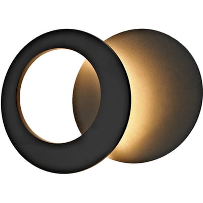 Mantra Iluminación Toronto LED wandlamp, zwart, Ø 26 cm, aluminium, verstelbaar
