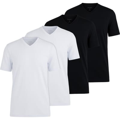 OLYMP T-shirt 4 Pack V Neck T-Shirt Verpakking van 4