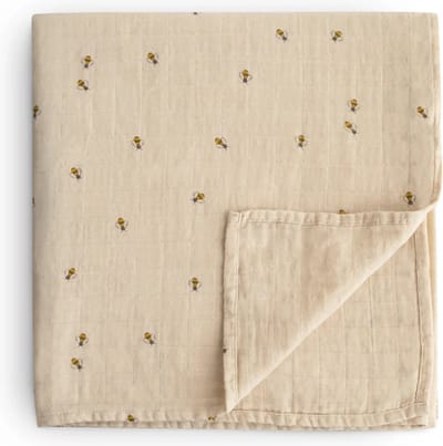 Mushie Hydrofiele Doek XL Swaddle Bijen