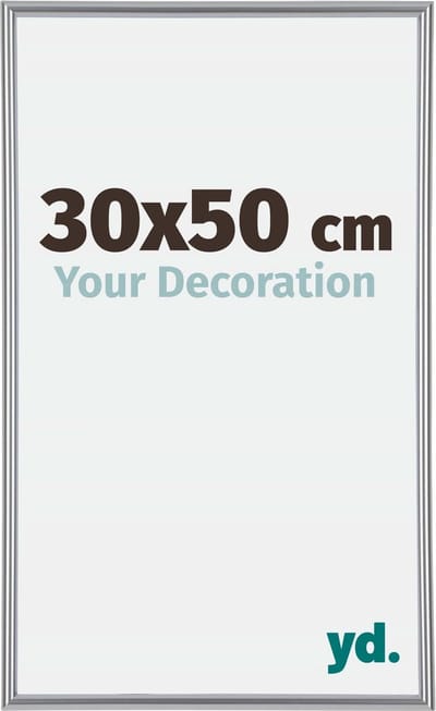 Your Decoration - Fotolijst 30x50 cm - Kunststof - Zilver Hoogglans - Annecy