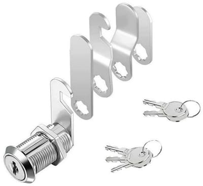 EXCITAT Locker Lock - Ladeslot - Hendelslot - 5 sleutels - Wordt geleverd met 5 verschillende sluitplaten - Voor brievenbusdeuren