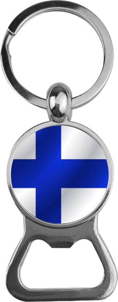 Bieropener Glas - Vlag Finland