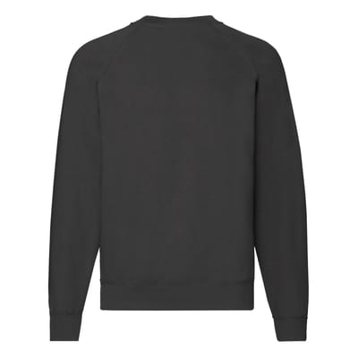 Fruit of the Loom Heren Klassiek Raglan Sweatshirt (Zwart)