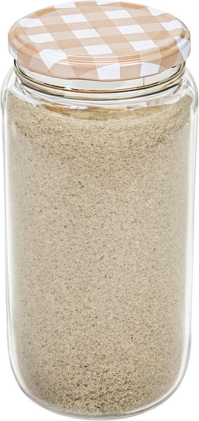 Hega Hogar Weckpot/voorraadpot Classico - 950 ml - kunststof - draaideksel - beige - D8 x H17 cm