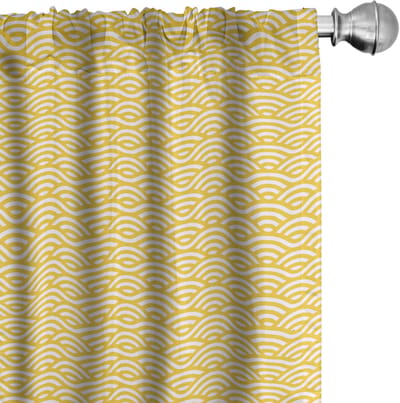 ABAKUHAUS – Gordijnen – 2x75x175 cm – Microvezel – Verduisterend – Marigold Wit