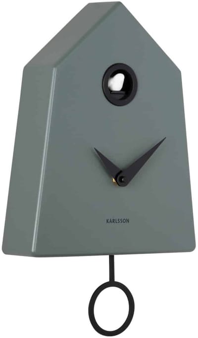 Karlsson Wandklok Grafico Cuckoo - Jungle groen - 7.4x21.5x35.5cm - Wandklok Modern